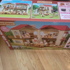 New Calico Critters Red Roof Country Home Gift Set